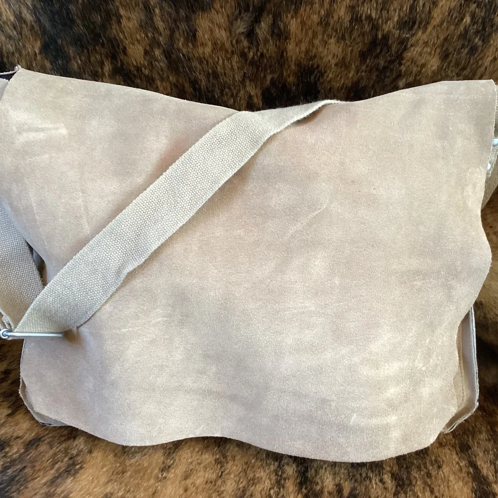 GAP Genuine Raw Leather Briefcase Crossbody Handbag